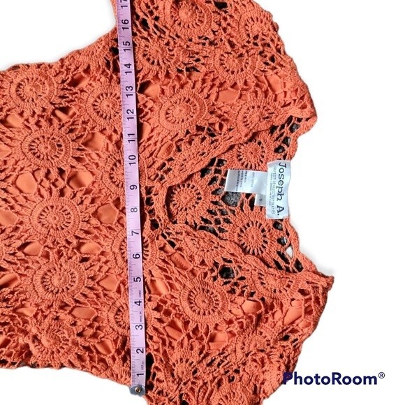 Joseph A Orange LS Crochet Top - S - Picture 14 of 14